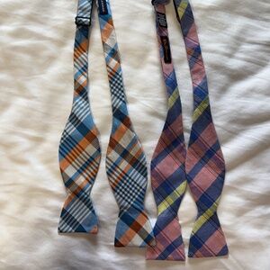 2 Plaid Bowties - Saddlebred & Ben Sherman